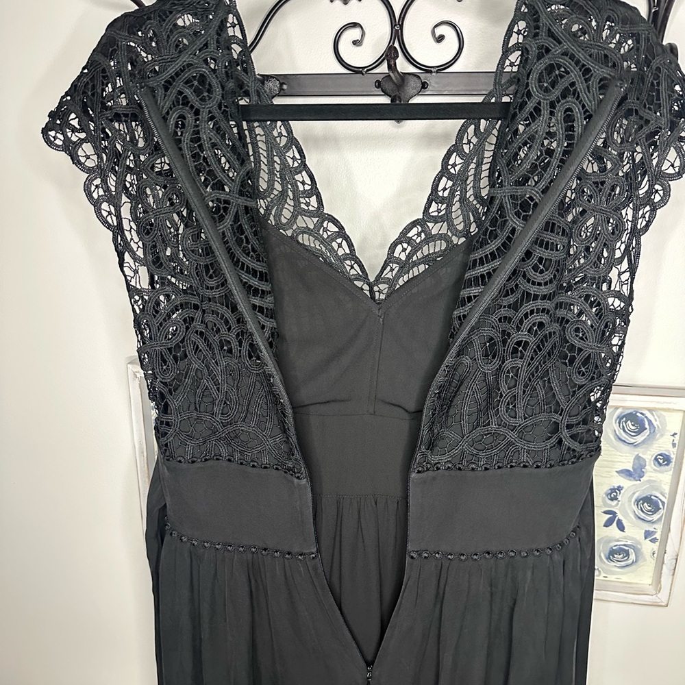 🔥 Kate Spade Black Lace Whimsigoth Midi Dress - Picture 8 of 9